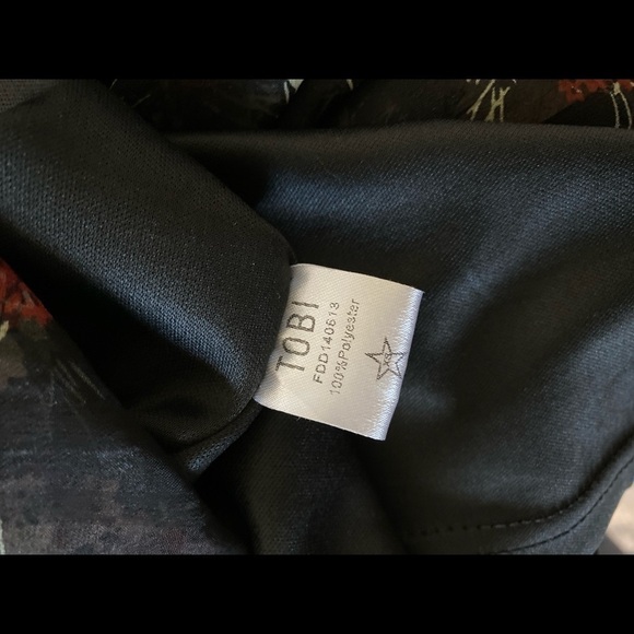 TOBI floral drop waist long sleeve mini dress - Picture 8 of 8